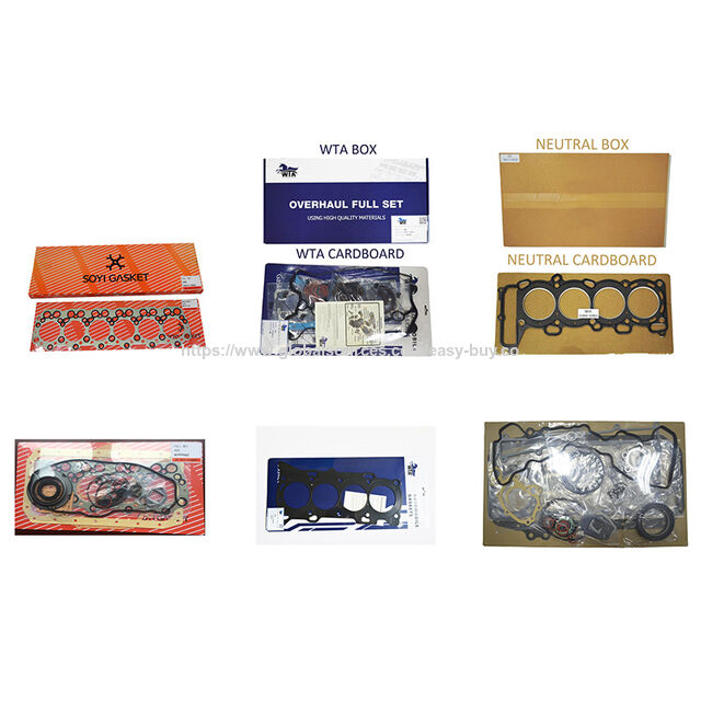 Gasket kepala silinder mesin bensin, kit penggantian gasket kepala suhu tinggi dengan baut