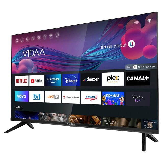 Televisor LED 4K UHD Android Smart TV de 43, 50, 55 pulgadas con WiFi y Bluetooth integrados, Netflix, YouTube, Asistente de Google, Pantalla Plana