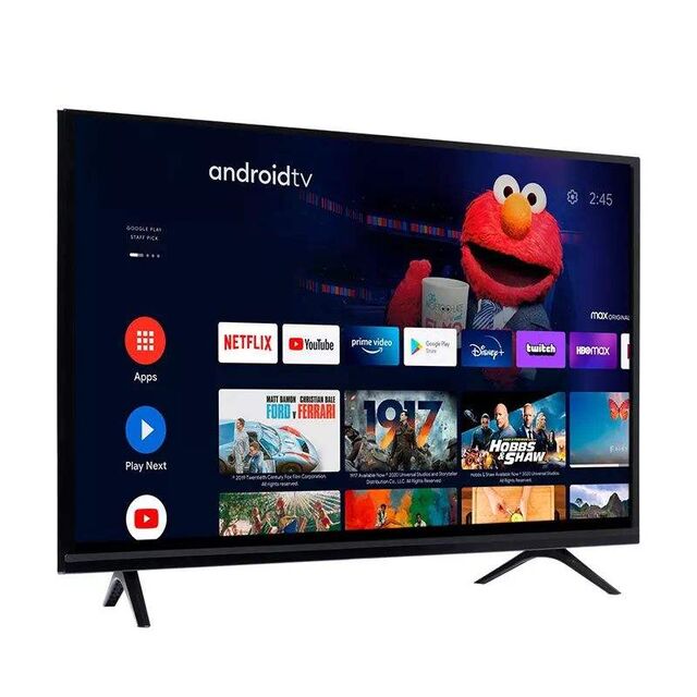 Televisor LED 4K UHD Android Smart TV de 43, 50, 55 pulgadas con WiFi y Bluetooth integrados, Netflix, YouTube, Asistente de Google, Pantalla Plana