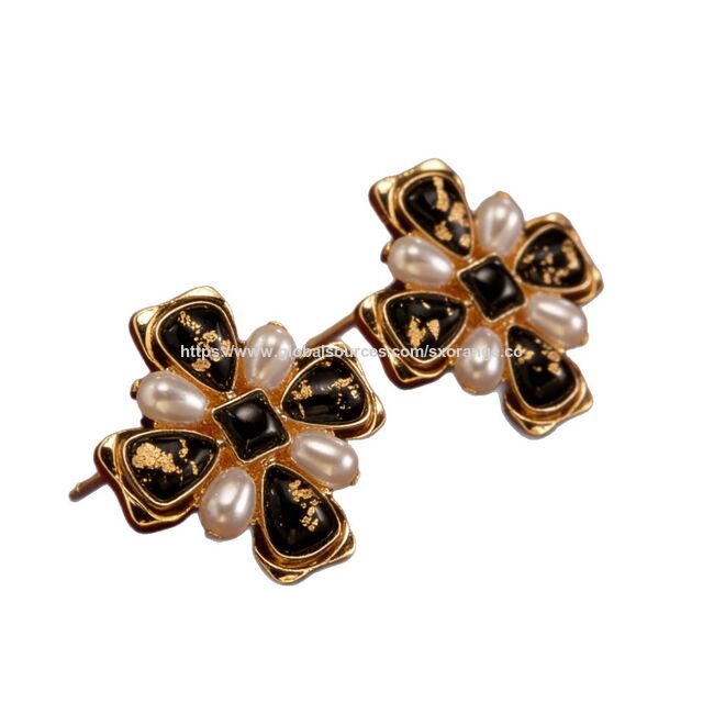 Vente en gros Boucles d'oreilles puces Boho Vintage, boucles d'oreilles pendantes baroques chunky, boucles d'oreilles clip rétro statement pour femmes