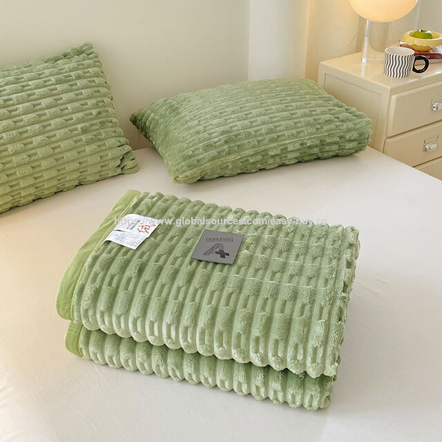 Raschel-Decken Bambus-Fleece-Decke, verdickte doppelseitige Fleece-Decke, warme Winterdecke, Sofadecke, Klimaanlage