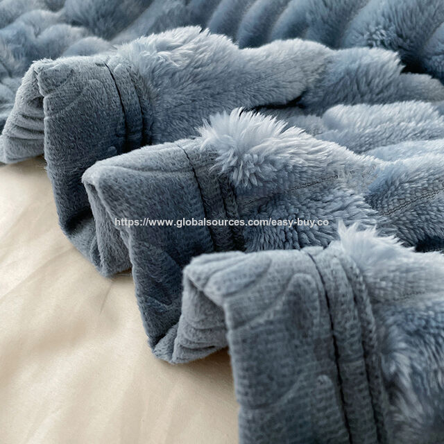 Raschel-Decken Bambus-Fleece-Decke, verdickte doppelseitige Fleece-Decke, warme Winterdecke, Sofadecke, Klimaanlage