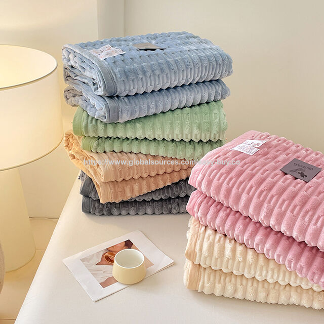 Raschel-Decken Bambus-Fleece-Decke, verdickte doppelseitige Fleece-Decke, warme Winterdecke, Sofadecke, Klimaanlage
