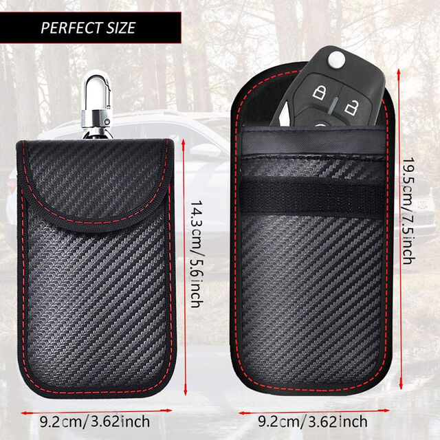 Caja de Bloqueo de Señal para Llave de Coche, Jaula de Faraday, Paquete de Control Remoto, Accesorios para Coche con Bloqueo RFID sin Llave