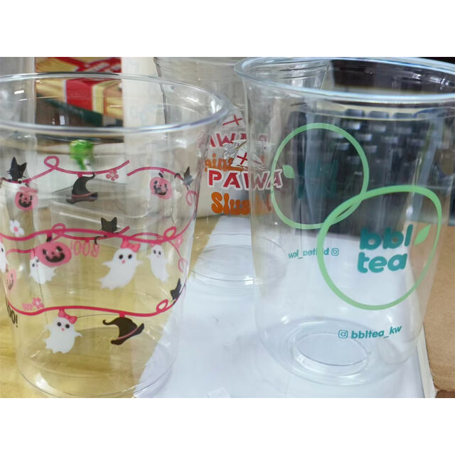 Vente en gros de gobelets jetables personnalisés avec logo pour thé au lait avec couvercle