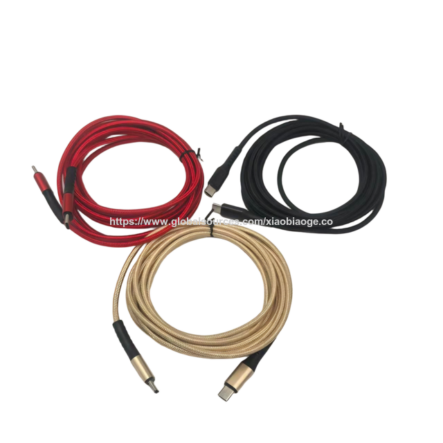 Kabel Charger Anyaman Nilon 3 meter Grosir 60W Fast Charging Kabel Tipe C untuk Kabel Data Ponsel