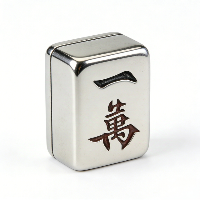 Fichas de Mahjong de Metal Mecanizado | Piezas de Juego de Lujo Premium