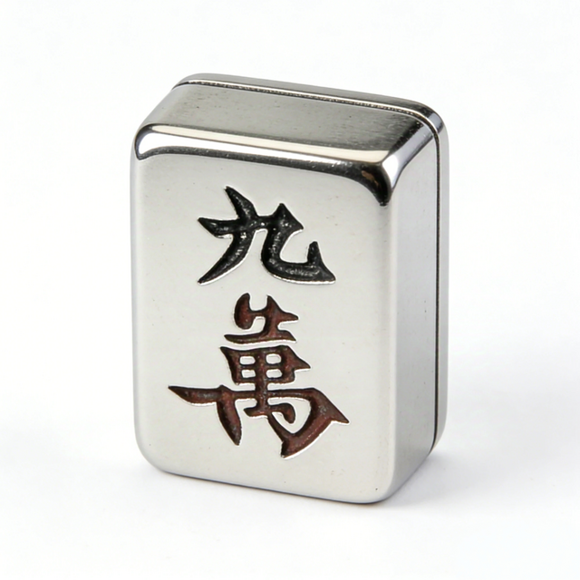 Fichas de Mahjong de Metal Mecanizado | Piezas de Juego de Lujo Premium