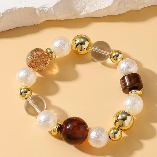 Pulsera de cuentas acrílicas irregulares al por mayor, cadena de mano exagerada para mujer, joyería punk para uso diario en fiestas