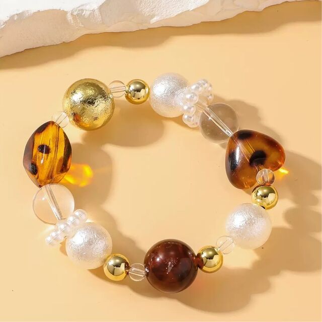 Pulsera de cuentas acrílicas irregulares al por mayor, cadena de mano exagerada para mujer, joyería punk para uso diario en fiestas