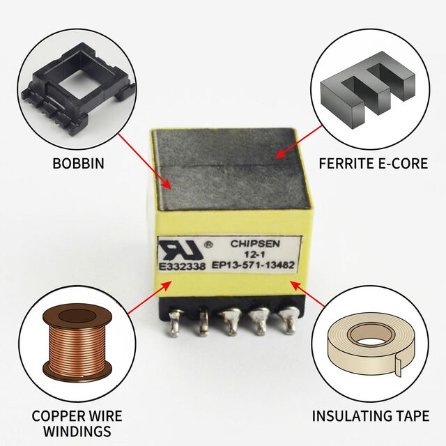 Transformateur de Puissance SMD Haute Fréquence EP13 110V 220V vers 5V 12V 24V pour Montage sur PCB, Équipements Électroniques, Appareils PoE