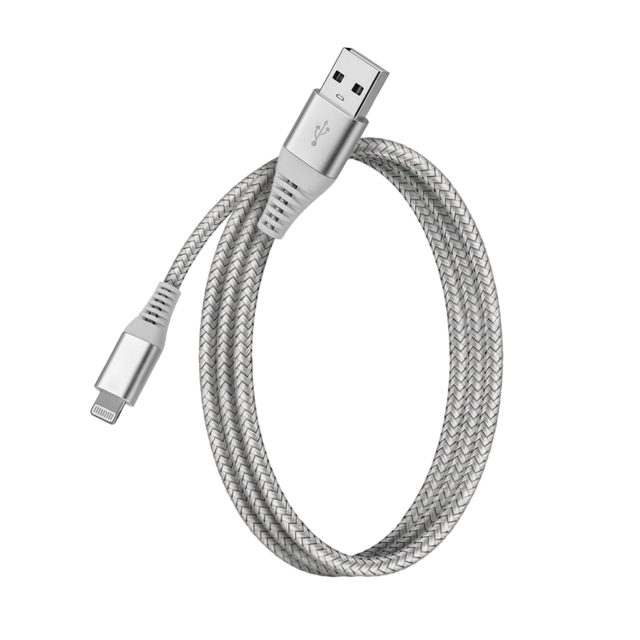 Cable de Carga Rápida USB-A a Lightning de 12W 2.4A | Alivio de Tensión | Carcasa de Aluminio | Envío desde China o Malasia | Venta al por Mayor y OEM