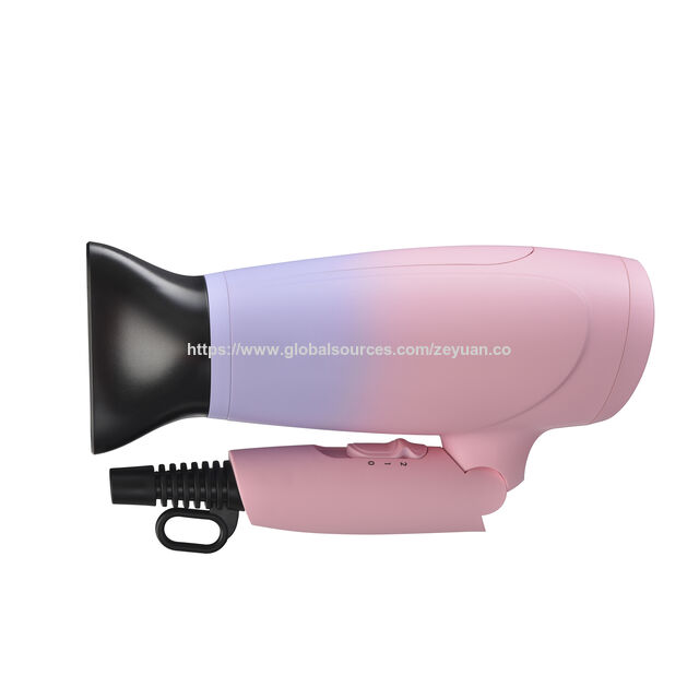 Sèche-cheveux DC Pliable 1800-2200W, Double Tension 220-240V avec Jet d'Air Froid, Sèche-cheveux de Voyage Portable pour Maison/Salon