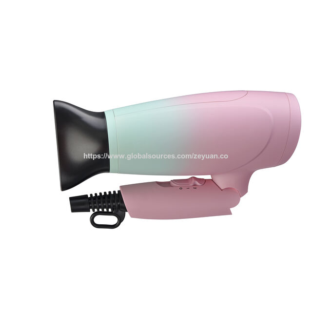 Sèche-cheveux DC Pliable 1800-2200W, Double Tension 220-240V avec Jet d'Air Froid, Sèche-cheveux de Voyage Portable pour Maison/Salon