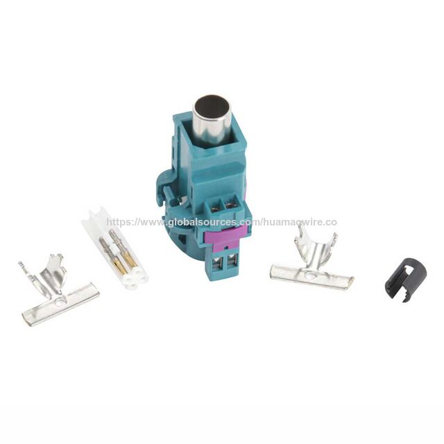 Adaptador de Conector HSD/LVDS 4+2P con Conector Coaxial RF FAKRA para GPS Automotriz