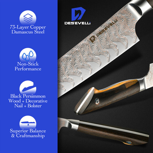 Couteau de Cuisine Kiritsuke en Acier Damas VG10 Style Japonais pour Couper Légumes et Poissons - Couteau Japonais