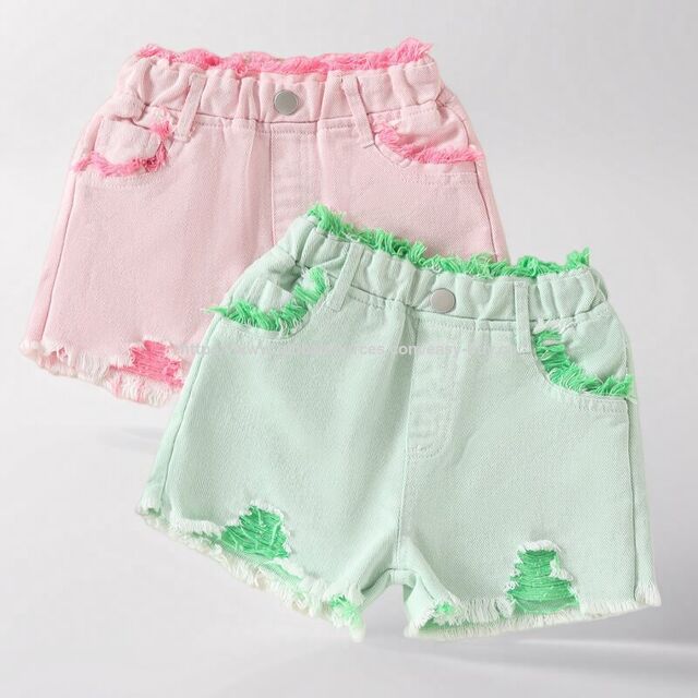 Shorts de Plage pour Filles - Shorts d'été fins et polyvalents. Nouvelle Collection Été 2024 : Pantalons Enfants Couleurs Macaron.