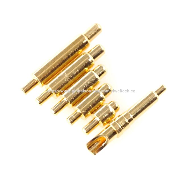 Connecteur à ressort plaqué or personnalisé ODM/OEM traversant de 2,0 mm OD, broche Pogo discrète