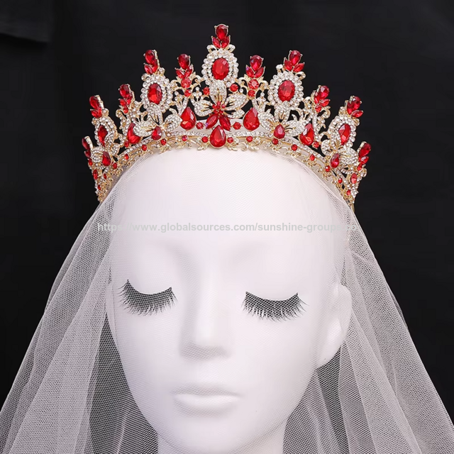Tiara de Coroa de Princesa de Cristal Luxuosa para Noivas, Casamentos e Bailes - Acessório de Cabeça Feminino