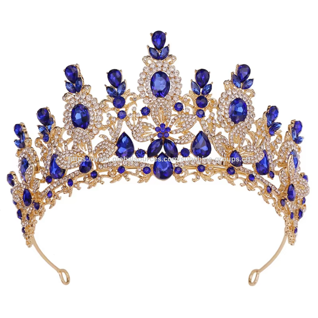Tiara de Coroa de Princesa de Cristal Luxuosa para Noivas, Casamentos e Bailes - Acessório de Cabeça Feminino