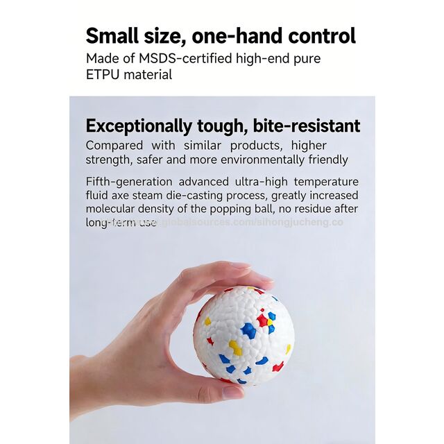 Bola ETPU para Pet de 7.5cm, Alta Elasticidade, Resistente à Mordida, Flutuante, para Cães, Buscar & Treinamento