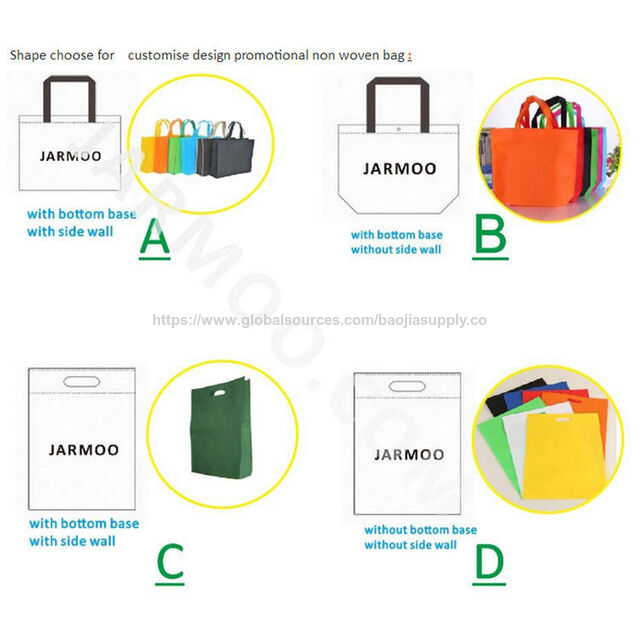 Sacs de Shopping avec Logo, Faible MOQ, Sac Non Tissé Recyclable