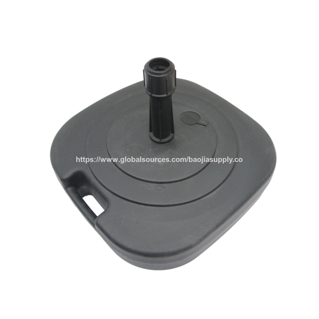 Base de réservoir d'eau sous pression en plastique noir de 16 litres pour drapeau de plage, base de réservoir d'eau, base de support de réservoir d'eau de type seau