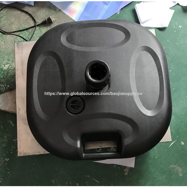 Base de réservoir d'eau sous pression en plastique noir de 16 litres pour drapeau de plage, base de réservoir d'eau, base de support de réservoir d'eau de type seau