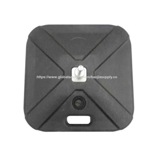 Base de réservoir d'eau sous pression en plastique noir de 16 litres pour drapeau de plage, base de réservoir d'eau, base de support de réservoir d'eau de type seau