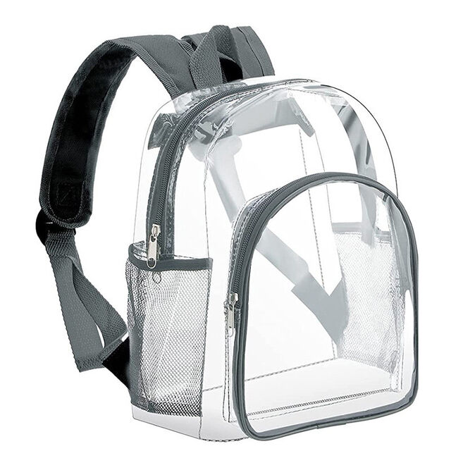 Mochila transparente de doble hombro, mochila transparente para estudiantes con compartimentos secos y húmedos para actividades al aire libre
