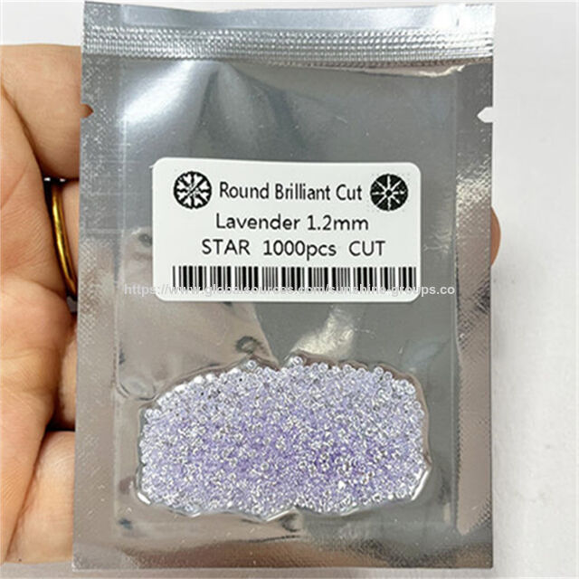 Piedras sueltas de circonita cúbica multicolor de 0.8-3.0 mm, piedras de circonita cúbica de corte redondo de tamaño pequeño, pieza accesoria