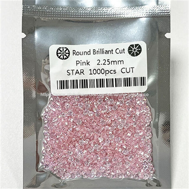 Piedras sueltas de circonita cúbica multicolor de 0.8-3.0 mm, piedras de circonita cúbica de corte redondo de tamaño pequeño, pieza accesoria