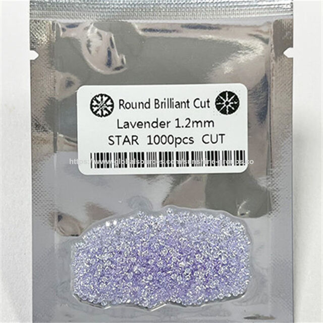 Piedras sueltas de circonita cúbica multicolor de 0.8-3.0 mm, piedras de circonita cúbica de corte redondo de tamaño pequeño, pieza accesoria