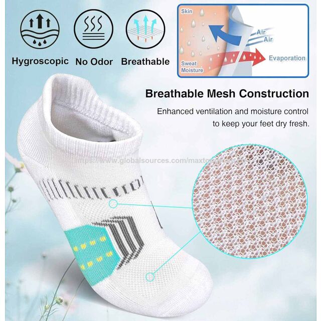 Chaussettes de Sport Premium pour Femmes : Durables, Renforcées, Rembourrées, Anti-Ampoules, Respirantes avec Soutien de la Voûte Plantaire pour Course à Pied, Tennis, Golf