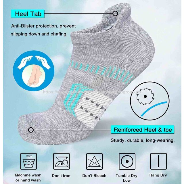 Chaussettes de Sport Premium pour Femmes : Durables, Renforcées, Rembourrées, Anti-Ampoules, Respirantes avec Soutien de la Voûte Plantaire pour Course à Pied, Tennis, Golf