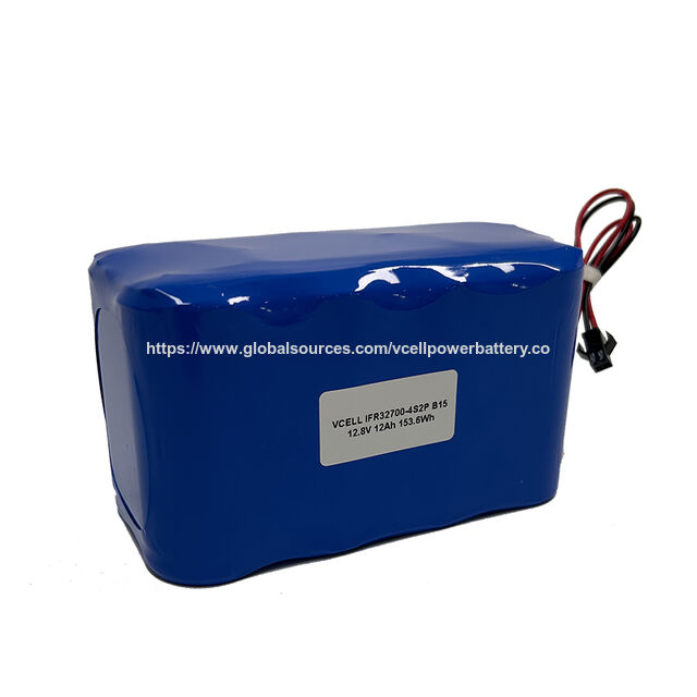 حزمة بطارية VCELL/OEM 12.8V 14Ah IFR32700-4S2P Lifepo4 مع نظام إدارة البطارية الذكي للمركبات الكهربائية، مصابيح الطاقة الشمسية، UPS