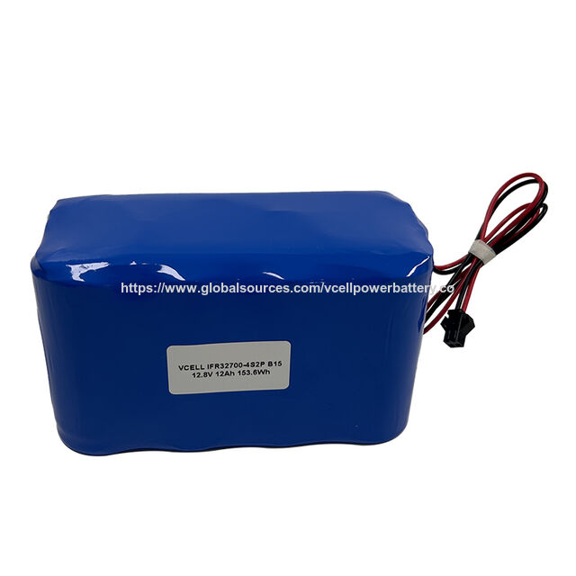 حزمة بطارية VCELL/OEM 12.8V 14Ah IFR32700-4S2P Lifepo4 مع نظام إدارة البطارية الذكي للمركبات الكهربائية، مصابيح الطاقة الشمسية، UPS