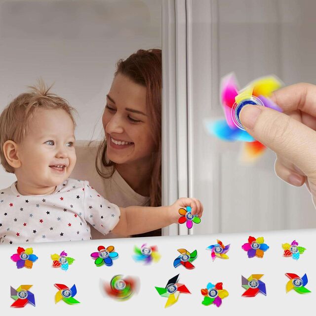 Filés de Doigt Innovants Style Moulin à Vent, Filés de Doigt Transparents Type Moulin à Vent, Jouets Calmant & Éducatif