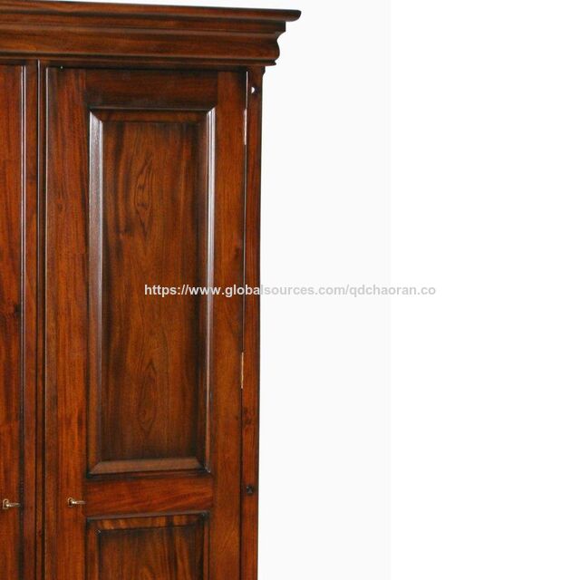 Langlebiger moderner klassischer hölzerner Kleiderschrank, doppelt, komplett zum Aufhängen, zerlegbar, Schlafzimmer-, Hotelmöbel, Aufbewahrung