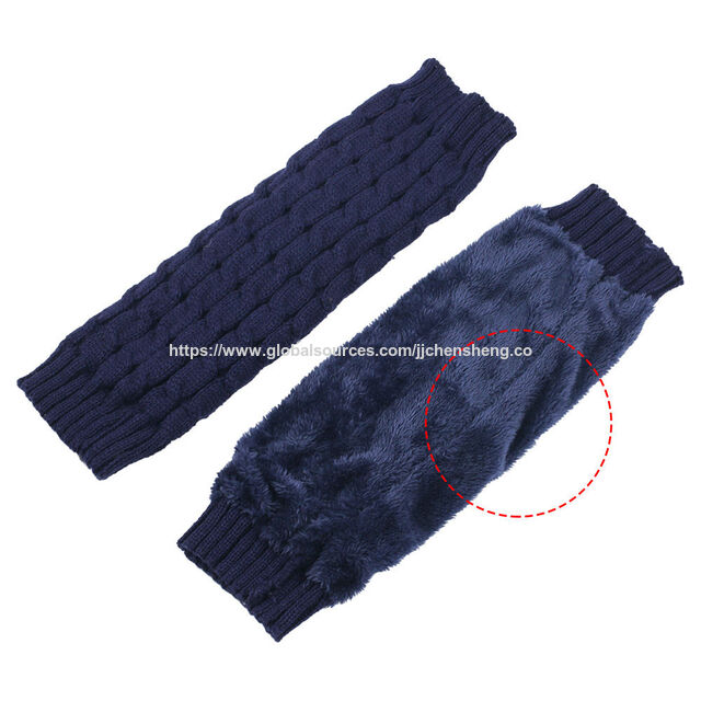 2026 Winter Super Dicke Fleece Gefütterte Gerippte Strick Beinwärmer Lange Socken für Damen