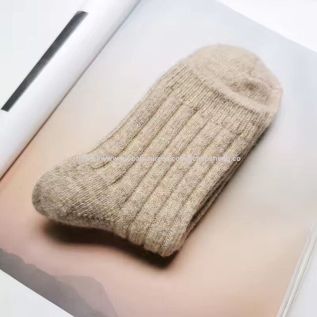 Großhandel Winter Wollsocken für Herren, mit Samt verstärkt, verdickt, warm, mit individuellem Logo am Boden, Sportsocken