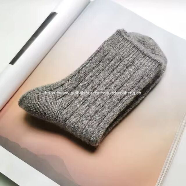 Großhandel Winter Wollsocken für Herren, mit Samt verstärkt, verdickt, warm, mit individuellem Logo am Boden, Sportsocken