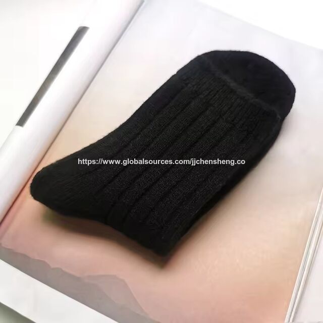 Großhandel Winter Wollsocken für Herren, mit Samt verstärkt, verdickt, warm, mit individuellem Logo am Boden, Sportsocken