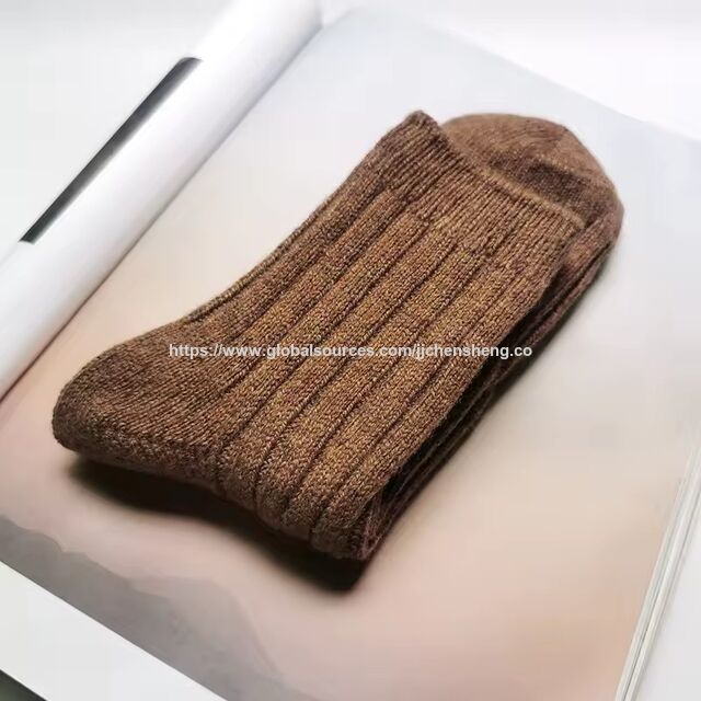 Großhandel Winter Wollsocken für Herren, mit Samt verstärkt, verdickt, warm, mit individuellem Logo am Boden, Sportsocken