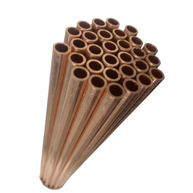 Tubos de Cobre Puro Redondo Sem Costura Metal Mais Vendido ASTM B280 Tubos de Latão de Cobre Reto Fornecedor China