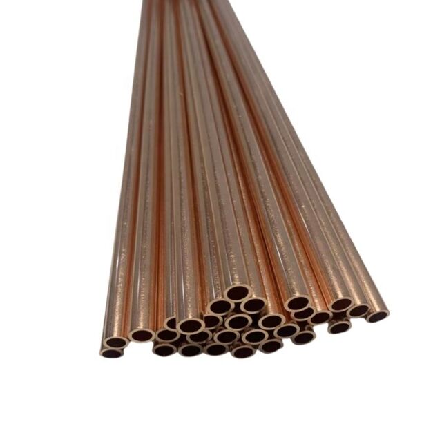 Tubos de Cobre Puro Redondo Sem Costura Metal Mais Vendido ASTM B280 Tubos de Latão de Cobre Reto Fornecedor China
