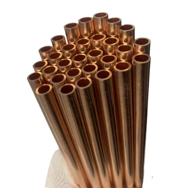 Tubos de Cobre Puro Redondo Sem Costura Metal Mais Vendido ASTM B280 Tubos de Latão de Cobre Reto Fornecedor China