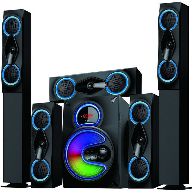 Nouveau système d'enceintes Home Cinéma Son Surround Multimédia Audio 5.1 - A106 (8")