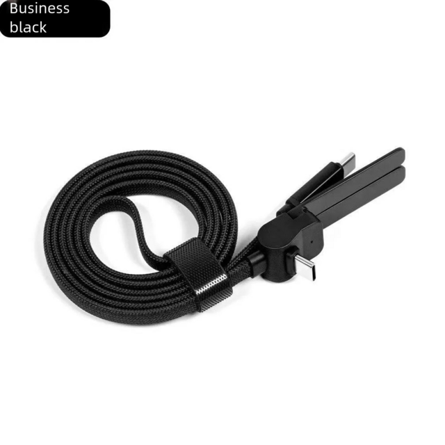 Cable de Carga Rápida de 60W + Soporte 2 en 1, Cable Cargador Manos Libres para Ver Películas en Escritorio/Coche/Viaje