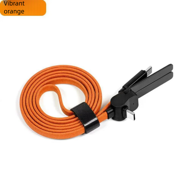 Cable de Carga Rápida de 60W + Soporte 2 en 1, Cable Cargador Manos Libres para Ver Películas en Escritorio/Coche/Viaje